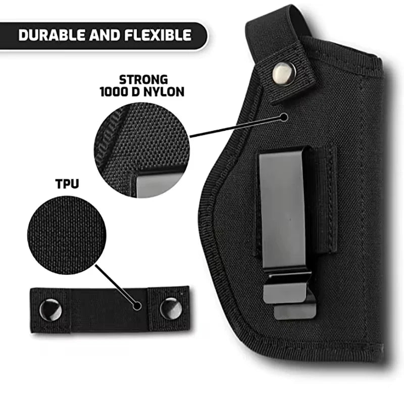 Outdoor Tactical Hunting Nylon Holster – Concealed IWB Gun Pouch for Glock, Sig Sauer, Beretta, Kahr, Bersa