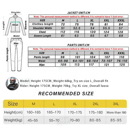 SULAITE Motorcycle Rain Suit - Waterproof Outdoor Rainwear Jacket Pants Shoes Cover for Cycling Fishing Climbing Riding