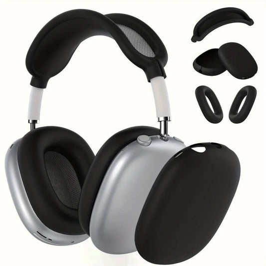 3-in-1 Silicone AirPods Max Case - Soft Shockproof Anti-Scratch Headphone Protector Cover