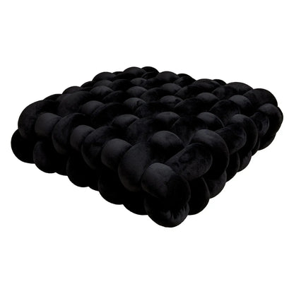 Knotted Square Cushion – Nordic Aesthetic Hand-Made Plush Pillow for Office Chair & Decorative Sleeping Back Support
