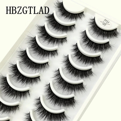HBZGTLAD 10 Pairs 3D Faux Mink False Eyelashes – Natural Long Look Short Mink Lash Extensions for Makeup & Beauty