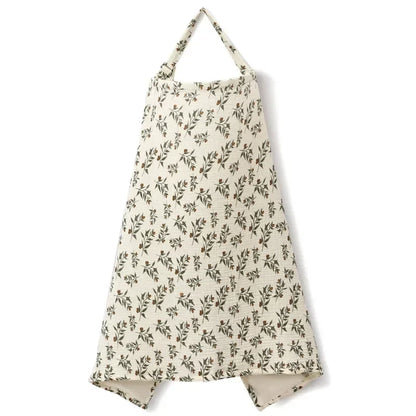 Cotton Breastfeeding Cover - Adjustable Nursing Apron Baby Feeding Privacy Blanket for Mothers and Strollers