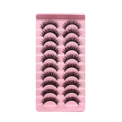 2/10 Pairs 3D Mink Russian Strip False Eyelashes – Dramatic Fake Lash Extensions for Makeup