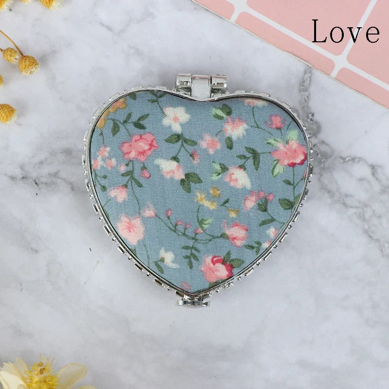 Foldable Mini Square Makeup Mirror - Double-Sided Compact Pocket Vanity Mirror