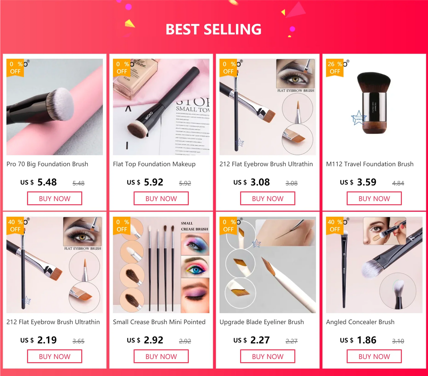 Ultra Thin Foundation Brush – Lightweight Flat Contour Brush for Blending Foundation, Cream, and Makeup