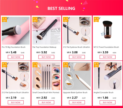 Upgrade Blade Eyeliner Brush | Ultra-Thin Fine Angle Flat Brush for Eyebrows & Under-Eye Makeup | Precise Detail White Brush