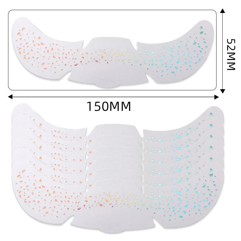 6pcs Metallic Fake Freckles Temporary Tattoos — Gold & Silver Face Stickers for Makeup and Hot Stamping