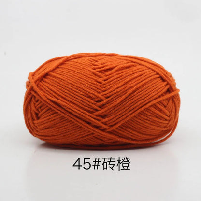 40-50g/Set 4ply Milk Cotton Knitting Yarn – Dyed Lanas for Crochet, Sweaters, Hats & Dolls, Affordable Craft Supplies