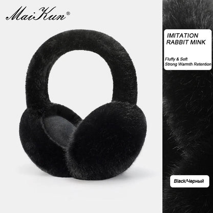 Maikun Thermal Earmuffs for Autumn & Winter - Thickened Cycling Ear Bags Imitation Rabbit Marten Ear Warmers