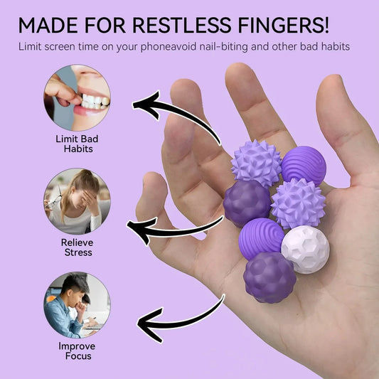 Silicone Magnetic Sensory Balls – Calming Fidget Toy for Kids & Adults, Autism, Anxiety & Stress Relief