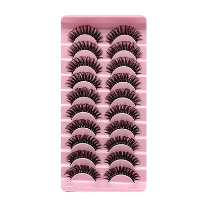 2/10 Pairs 3D Mink Russian Strip False Eyelashes – Dramatic Fake Lash Extensions for Makeup