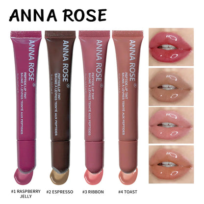 4-Color Lip Balm Set – Long-Lasting Moisturizing Gel with Coffee & Raspberry Lip Care Essence, Perfect Valentine’s Day Gift