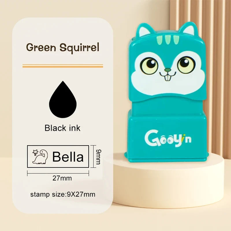 Custom Name Stamp for Kids - Waterproof Washable Personal Label Stamp for Clothes, Socks, School Items & Daily Essentials