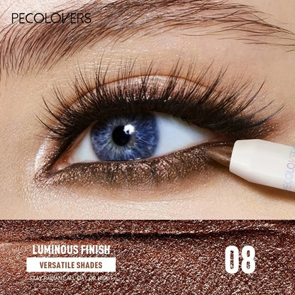 Waterproof Eyeshadow Sticks – Long-Lasting High-Pigmented Shimmer & Matte Neutral Brown Crayon Pencil
