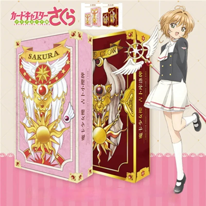 Cardcaptor Sakura Clow Card Cosplay Set - Kawaii Anime Magic Cards with Wand & Treasure Chest Gift for Fans