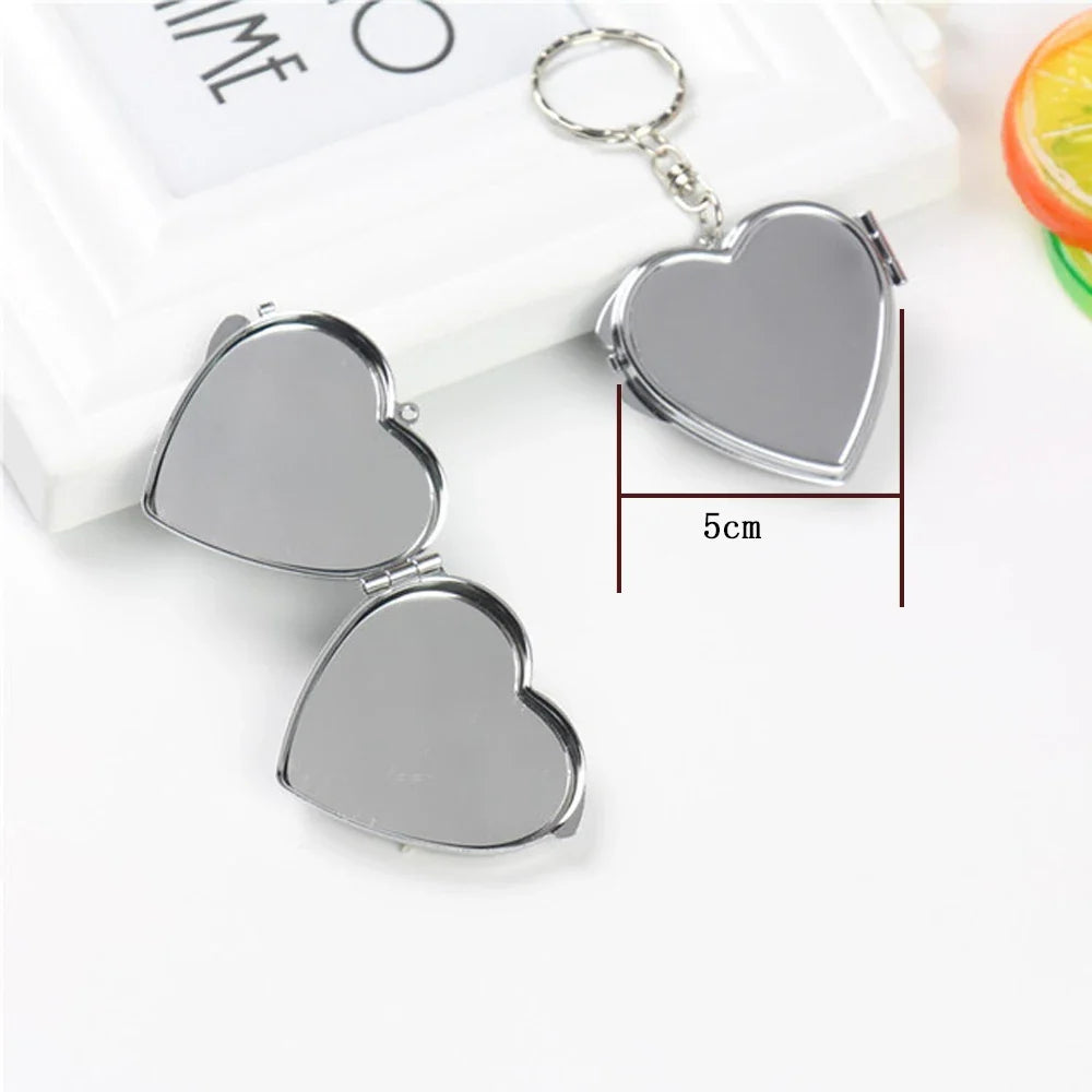12PCS Metal Pocket Compact Mirrors - Sublimation Blank Travel Makeup Mirrors for Women & Men