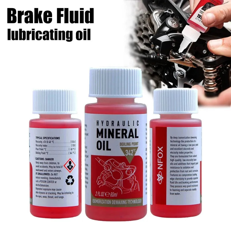 60ML Bicycle Brake Mineral Oil – High Performance Hydraulic Disc Brake Lubricant for Shimano Mountain & Road Bikes