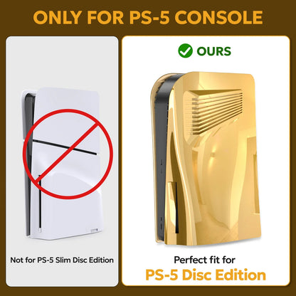 PS5 Disc Edition Faceplate Cover with Cooling Vents – Frosted Heat Dissipation Protective Shell for Sony PlayStation 5
