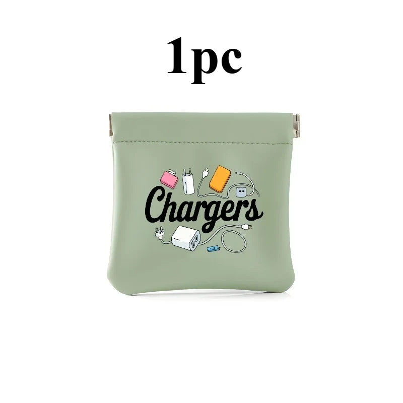 Charger and Cable Organizer Pouch - Durable Travel Storage Bag for Data Cables, USB Drives, Power Banks, and Phones