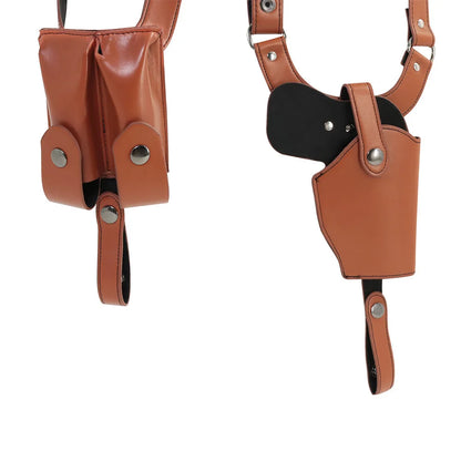 Tactical Stealth Pistol Holster - Double Magazine & Hidden Gun Pouches for Shoulder & Underarm Concealed Carry