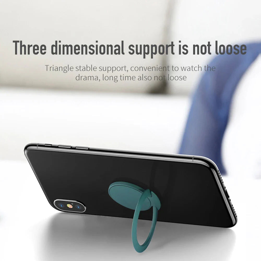 Luxury Metal Mobile Phone Socket Holder - Universal 360 Degree Rotating Finger Ring with Magnetic Car Bracket Stand
