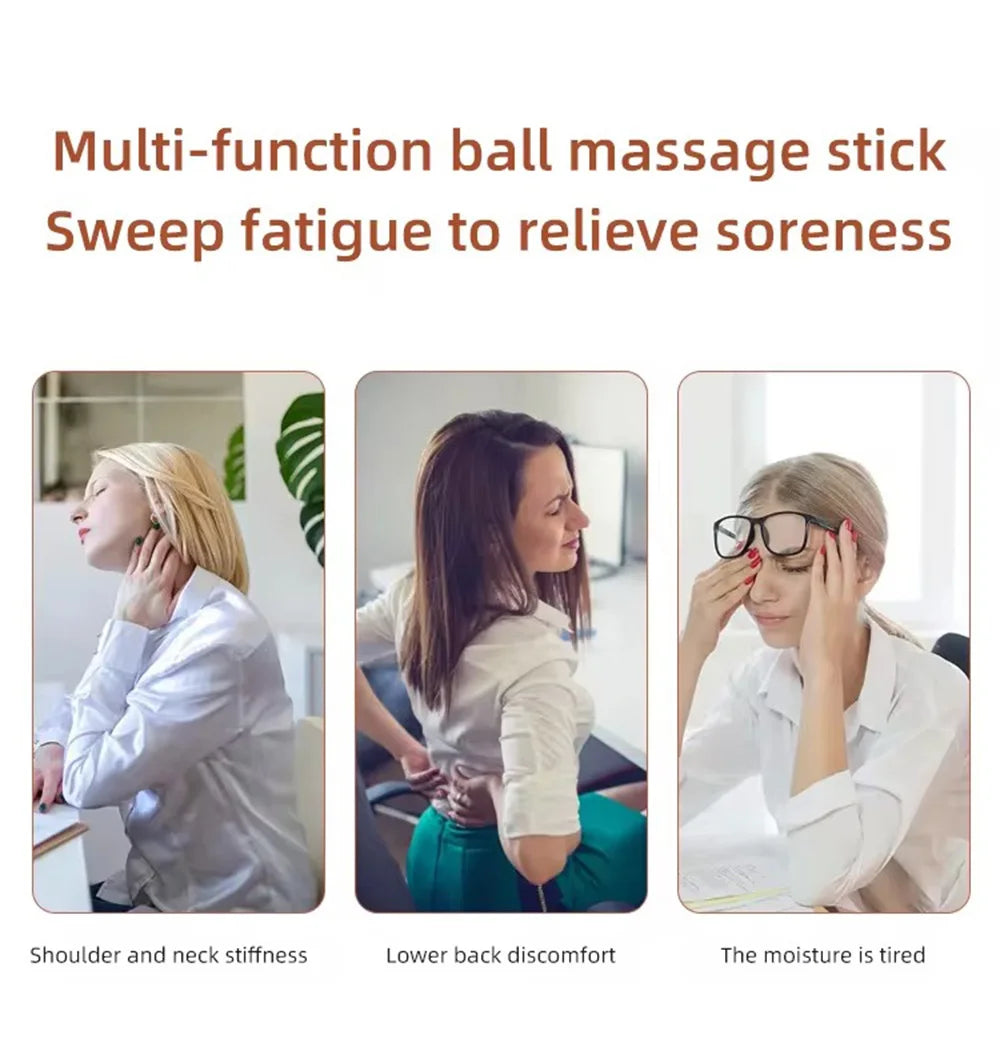 36W Red Light Heated Massage Device - 360° Rotating Roll Massager for Body & Anti-Cellulite Treatment