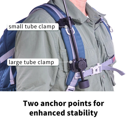 Backpack Umbrella Clip - Hands-Free Lightweight Outdoor Hiking Umbrella Holder