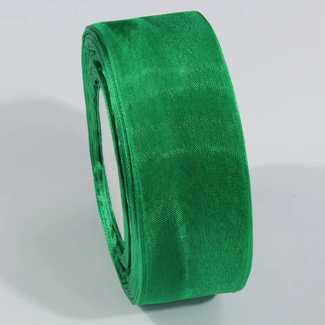 10 Yards Sheer Chiffon Organza Ribbon - Satin Gift Wrapping Ribbon for Wedding Bouquets, Party Decor & DIY Crafts
