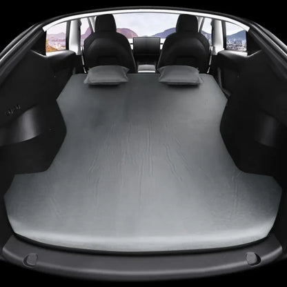 Tesla Model 3 & Model Y Inflatable Car Bed – Suede Fabric Travel Air Mattress for Camping (2017-2024)