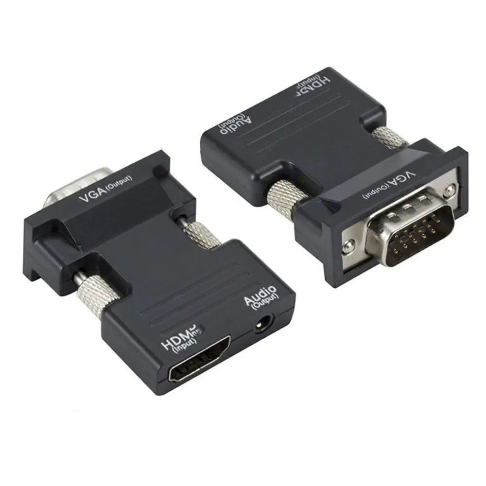 HDMI to VGA Converter Adapter - 1080P Video Audio Adapter with 3.5mm Jack for PC Laptop HDTV Projector