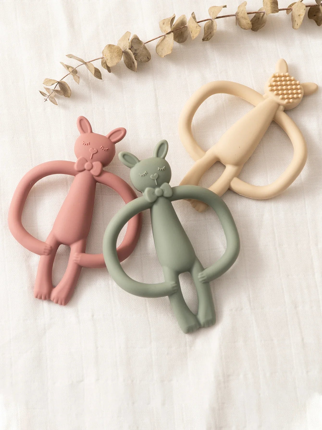 Silicone Baby Rabbit Teether Toy - Cartoon Nursing Chew Toy for Newborns Infants Teething Relief Gift