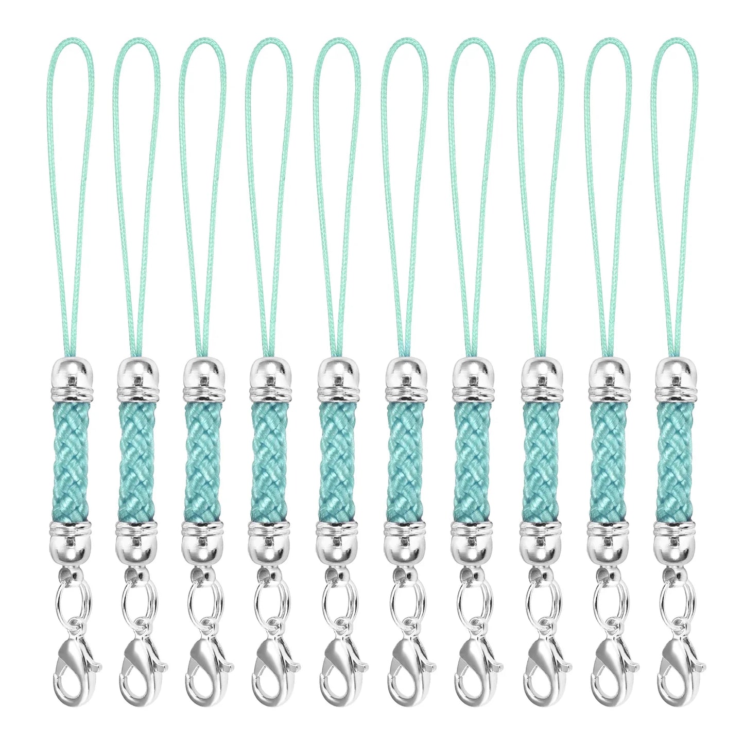 10Pcs Lanyard Strap Set - Lobster Clasp Rope Keychain Hooks Mobile Charms & Key Ring Accessories