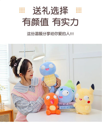 23cm Cute Pokemon Plush Toys — Pikachu, Charizard & Squirtle Soft Sleeping Pillow Dolls, Christmas Gift