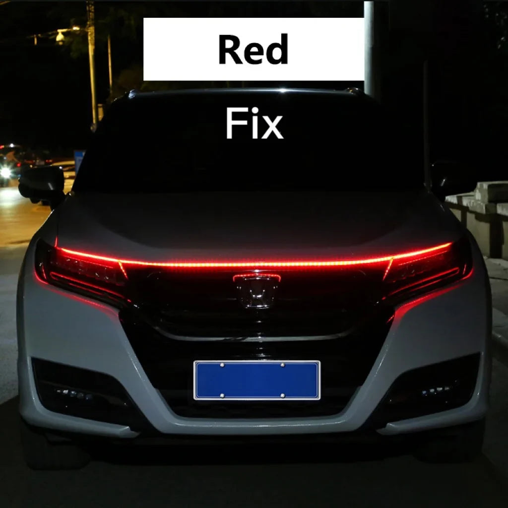 RXZ LED Car Hood Running Light - 12V Dynamic Scan DRL Decorative Ambient Lamp