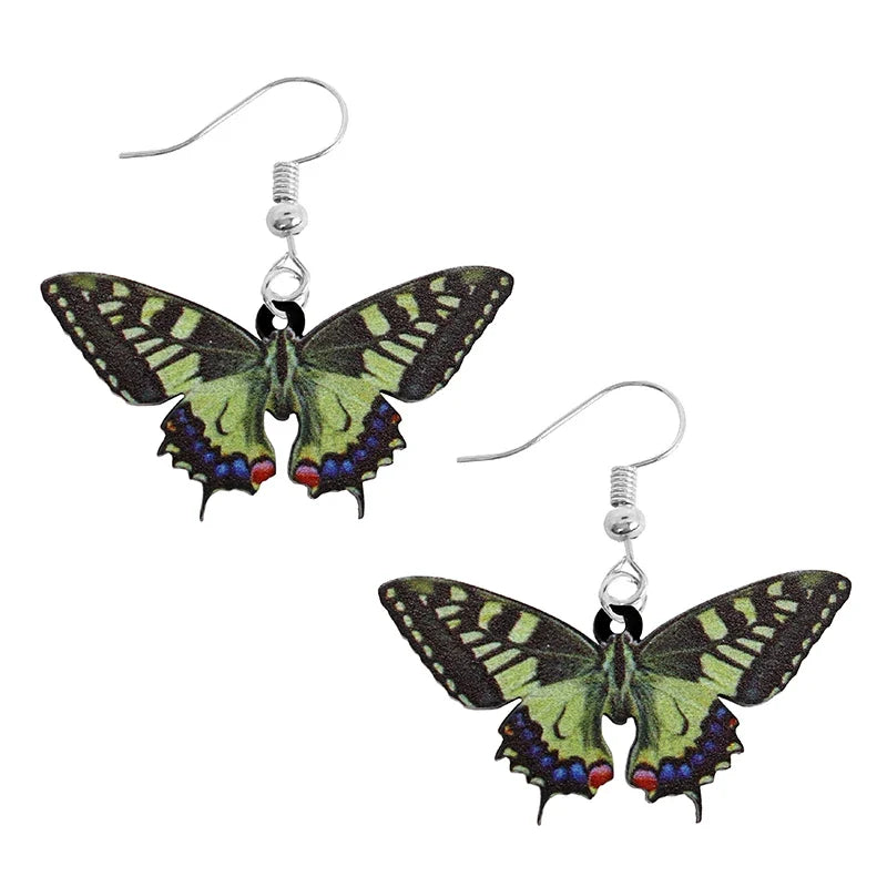 Cute Animal Acrylic Drop Earrings - Funny Custom Jewelry Gifts for Women & Girls with Rabbit, Parrot, Frog & Butterfly Designs