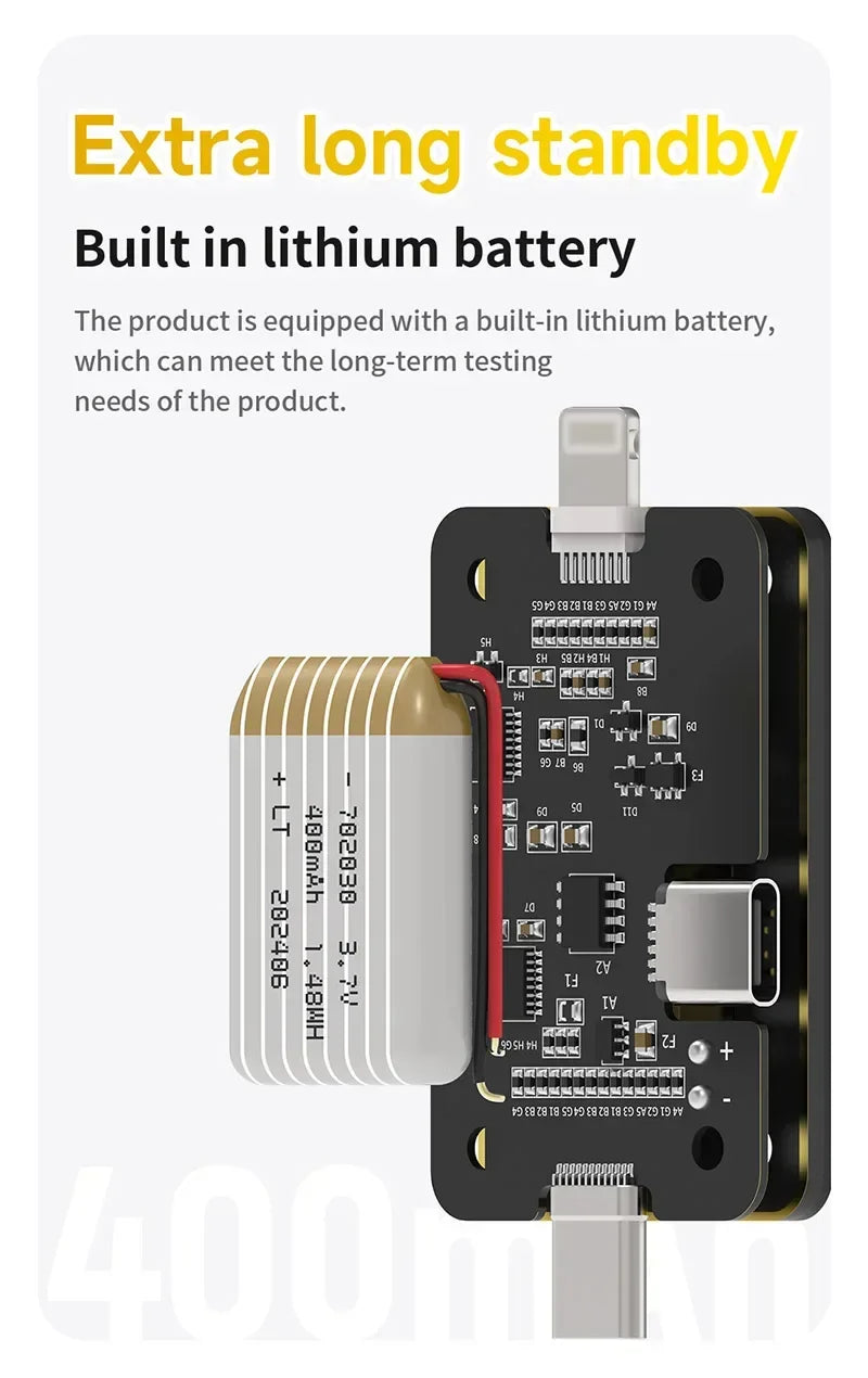 MECHANIC T-824 SE Tail Insertion Tester – Type-C & Lightning Interface Detector for Phone Repair Tools