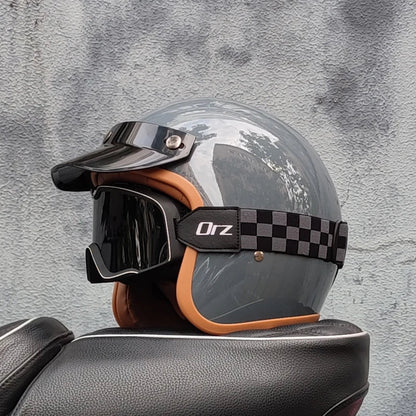 Retro 3/4 Semi-Open Motorcycle Helmet — Cross-Country Winter Riding Accessories