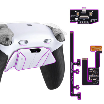 eXtremeRate RISE4 Plus MAX Back Button Kit – Remappable PS5 Controller Accessory with Clicky Trigger Stop & Rubberized Grip