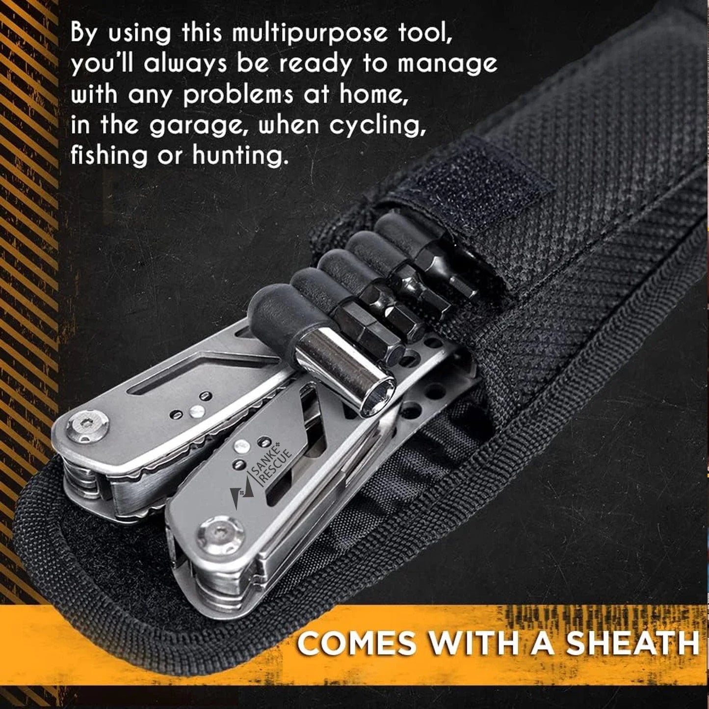 24-in-1 Multifunctional Universal Diagonal Pliers - Professional Electrician Wire Cutters, Durable Anti-Slip Repair Tools
