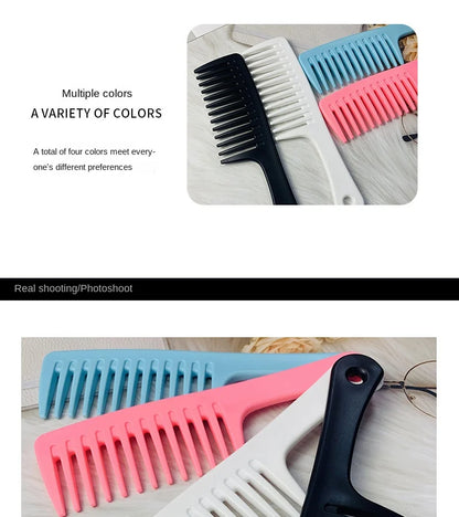 Heat Resistant Hairdressing Comb – Wet Hook Curly Hair Brush with Coarse Wide Spike Teeth, Pro Salon Styling & Dyeing Tool for Women