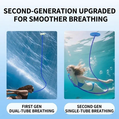 Full Dry Snorkel Breathing Tube - Foldable Anti-Choking Scuba & Swimming Training Gear (1–4M)