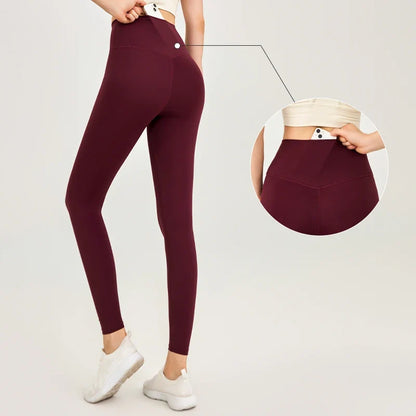 Women's High Waist Seamless Leggings - Naked Feel Push Up Yoga Pants For Fitness, Running & Gym Training