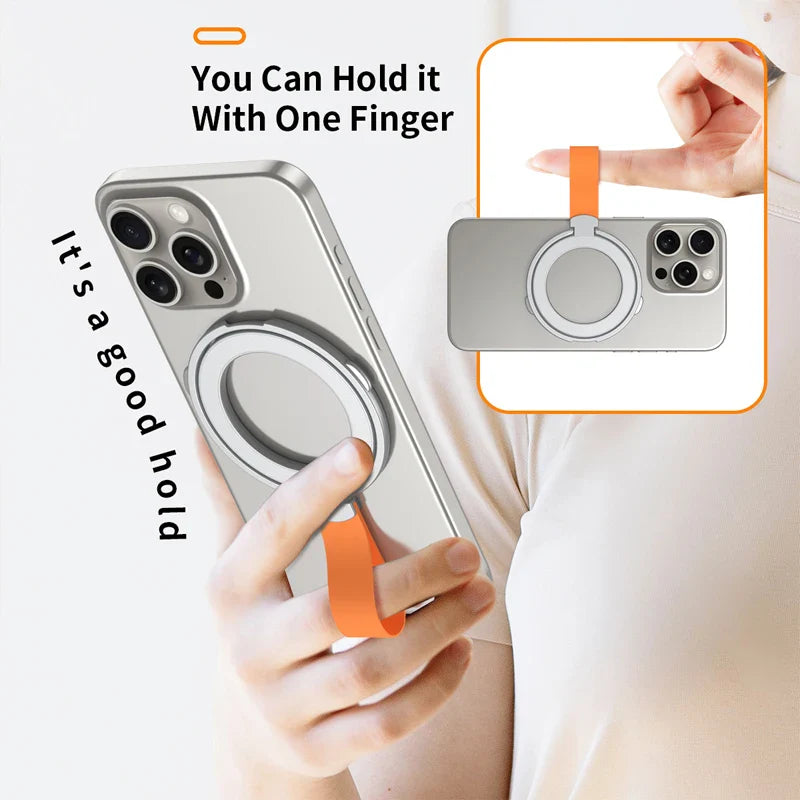 Strong Magnetic Magsafe Phone Holder: Magnet Stand with Strap Bracket for iPhone 13, 14, 15, Samsung - New Accessories