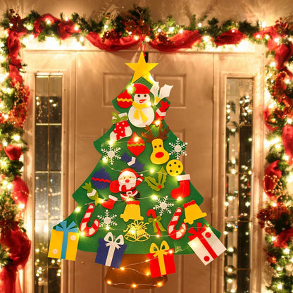 DIY Felt Christmas Tree Decoration – Xmas Ornament for Home Navidad Noel 2025 Santa Claus Kids Gift