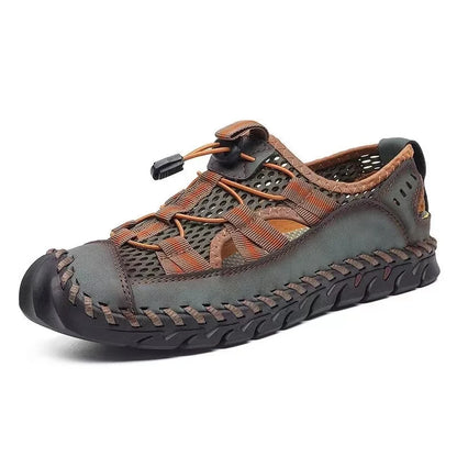 Men's Summer Mesh Sandals - Lightweight Outdoor Roman Clogs & Casual Beach Slippers