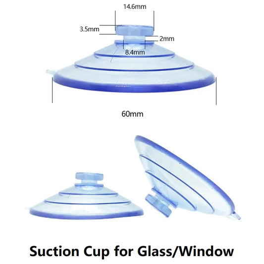 30/45/60mm Strong PVC Vacuum Suction Cups — Thickened Sucker Pads for Car, Glass & Bathroom Use