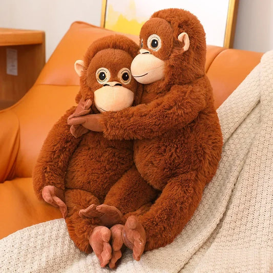 Cartoon Gorilla Plush Toy - Soft Stuffed Monkey Doll Backpack Charm Room Decor & Kids Gift