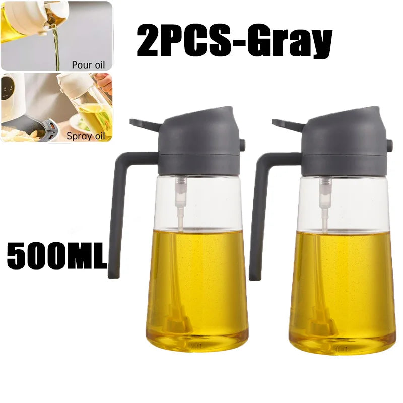 Oil Spray Bottle - 200/300/500ml Cooking Olive Oil Sprayer for BBQ Baking Vinegar & Kitchen Use