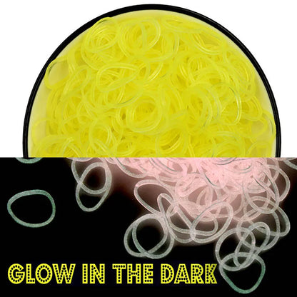 600pcs Fluorescent Glow Bracelet Kit - DIY Rubber Loom Bands for Kids Party Crafts, Wrist & Necklace Making Supplies
