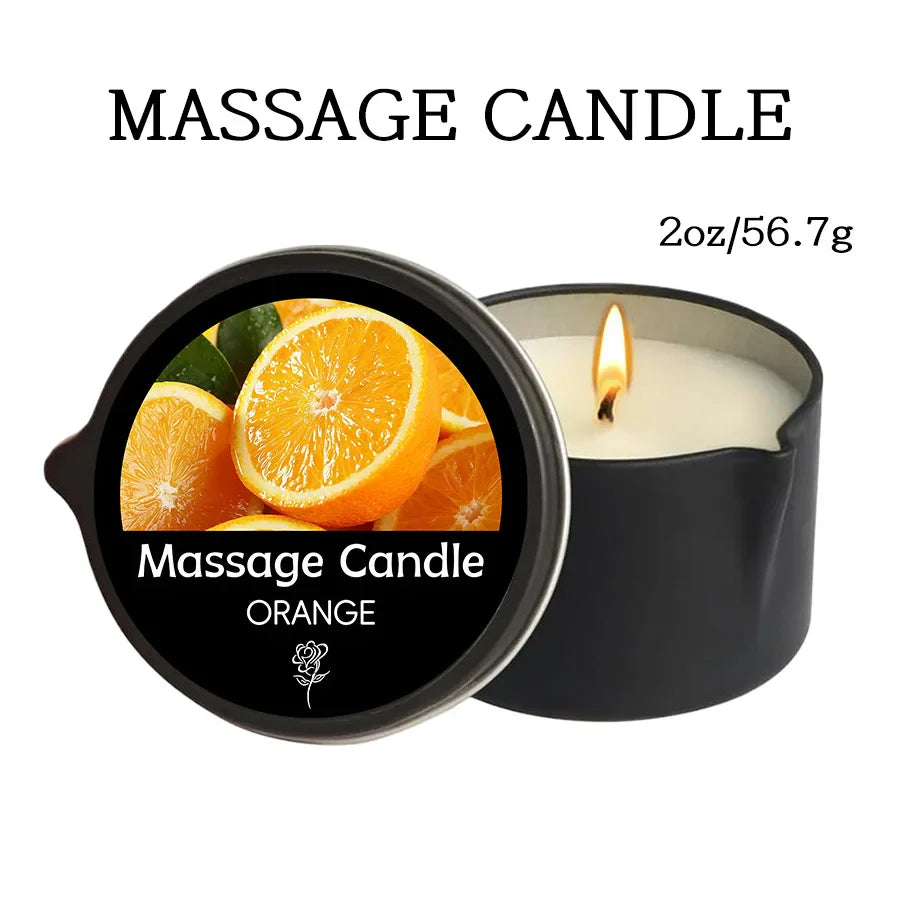 Massage Oil Candle – Aromatherapy Stress Relief Scented Candle for Skin Moisturizing & Spa Relaxation Luxury Home Wellness Candle